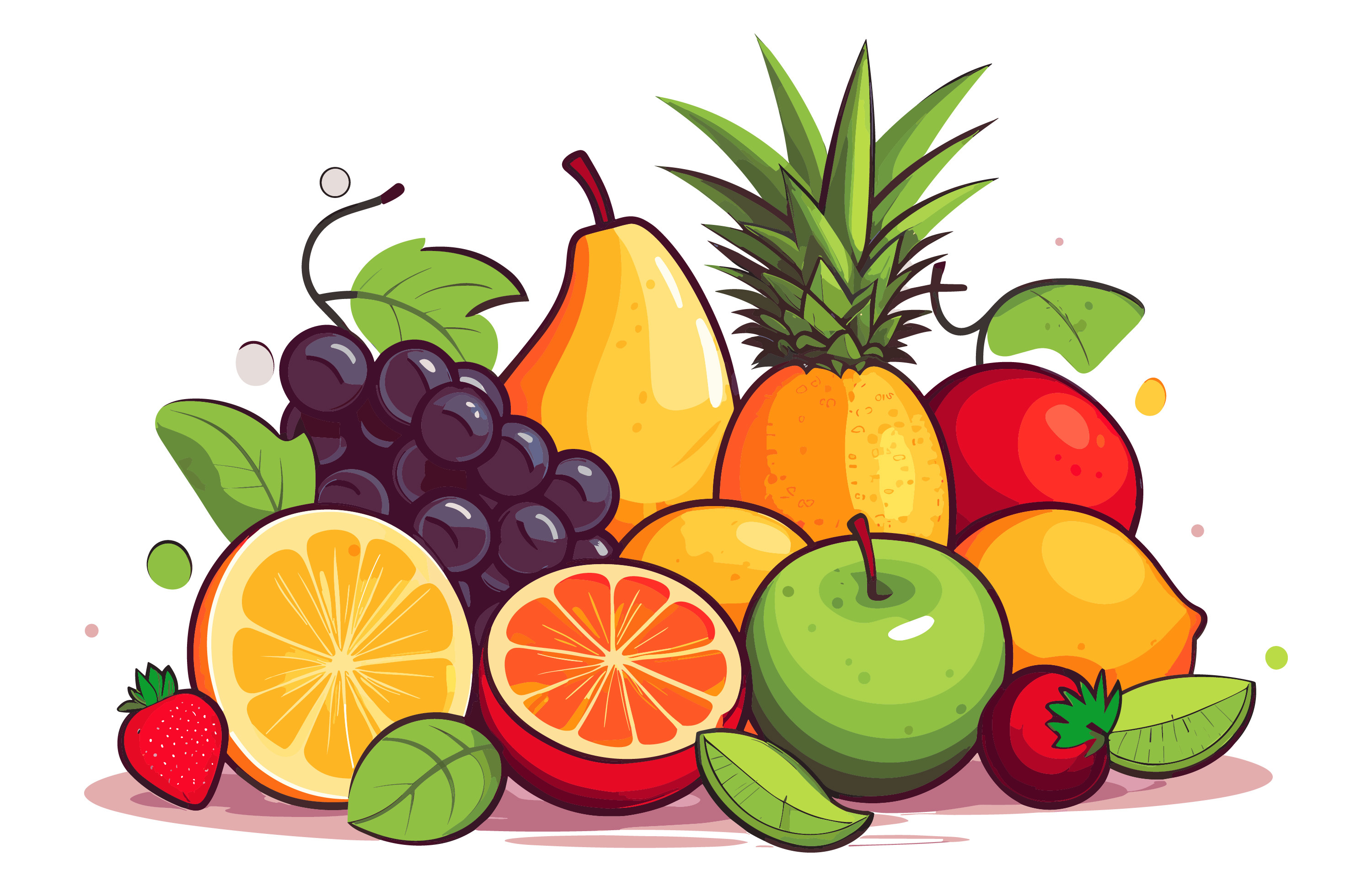 flat illustration of fruits vector Graphics 76273558 1